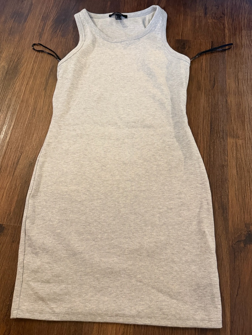 Forever 21 Light Gray Ribbed Tank Mini Dress